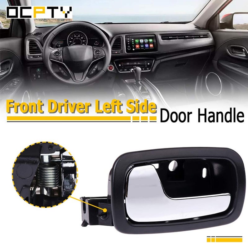 OCPTY Door Handles Interior Front Driver Left Side Replacement fit 2005-2010 for Cobalt 2007-2010 for Pontiac G5 Ouside Inside Door Handle Black - Image 2